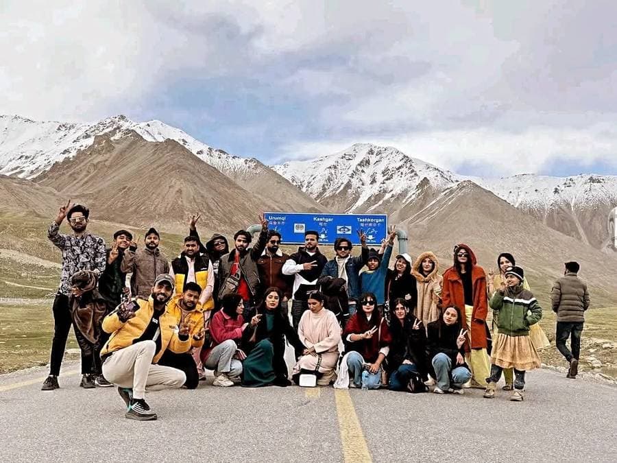 A Letszu group at Khunjerab Pass